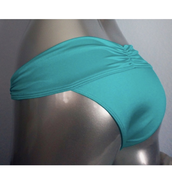 Victorias Secret Nwt Teal Green Gold The Hottie Cheeky Swim Bikini Bottom - Picture 4 of 4